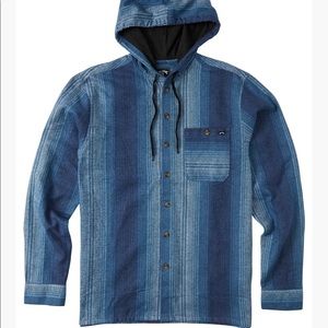Billabong Baja hooded flannel sz L NWT